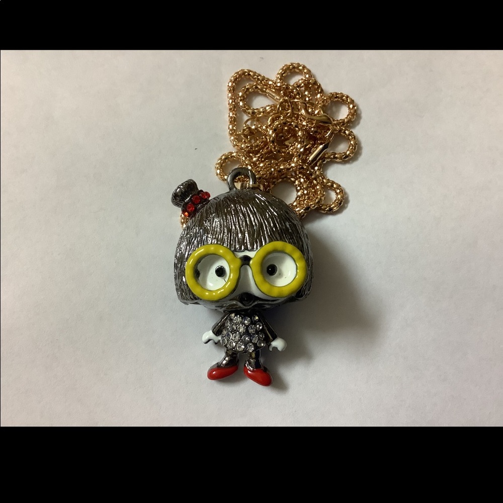ADORABLE Nerdy School Girl Necklace (Head Moves)